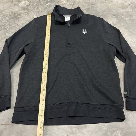 New York Mets Nike Golf Mens Dri-FIT Player Half Zip Size Large DH0986-010 Black - Picture 2 of 7